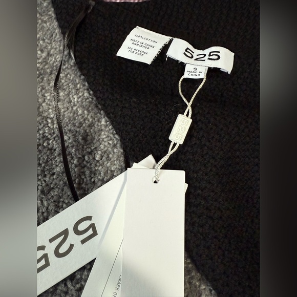 NWT 525 America Black Crochet Halter Tank Top 100% Cotton Women Size Small - Picture 5 of 6